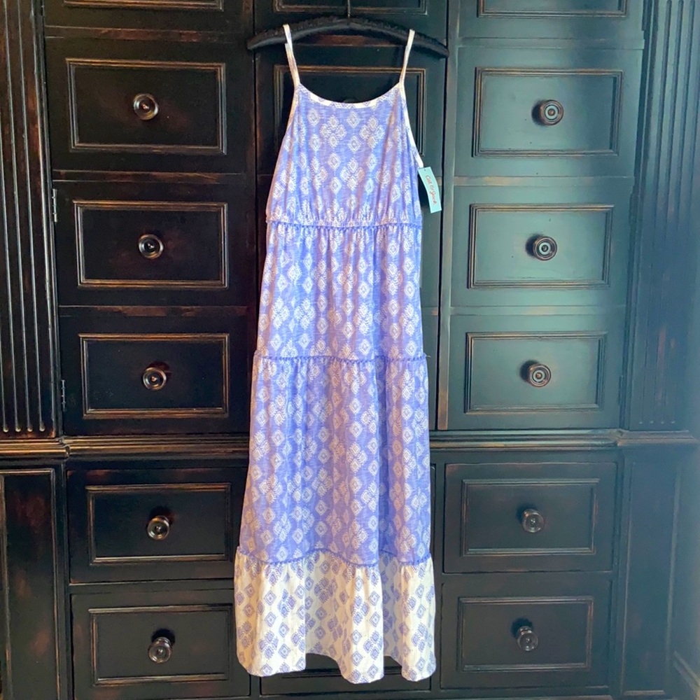Lavender and white maxi dress for girls size XL